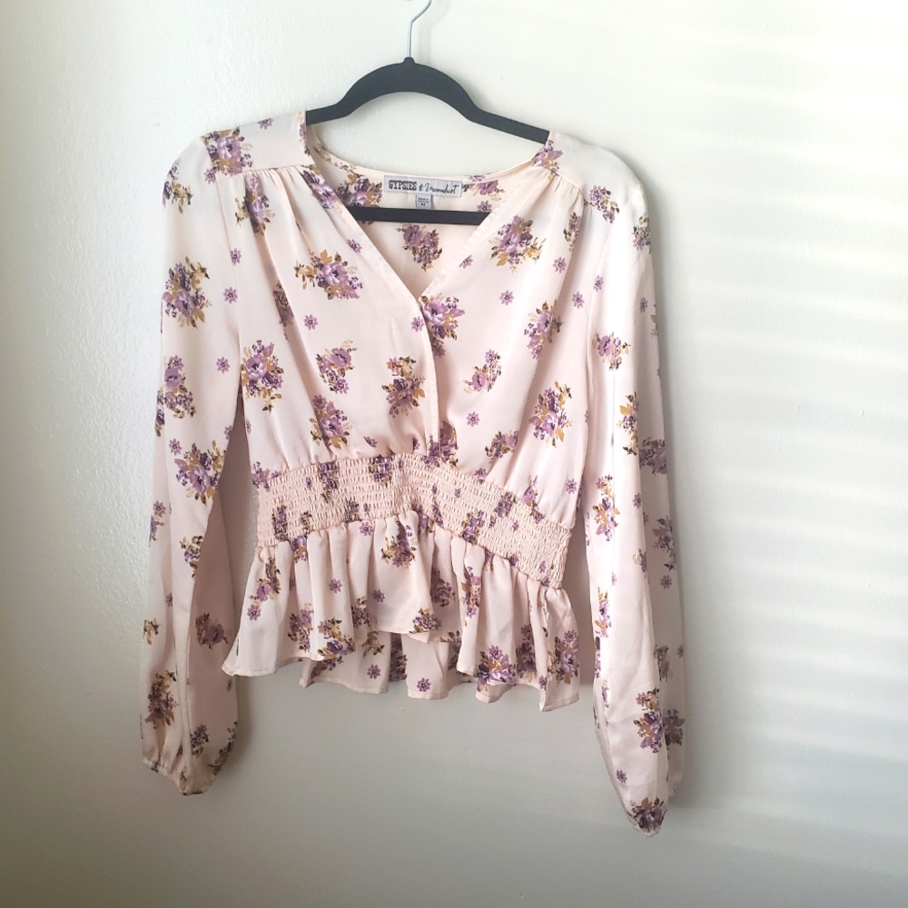 Gypsies & Moondust Rose & Flower Blouse